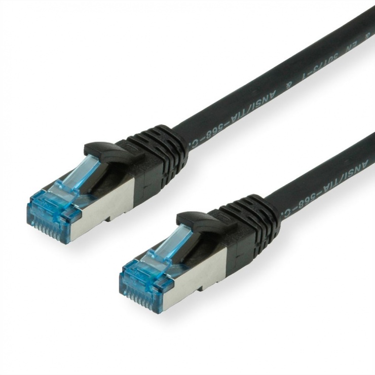 Imagine Cablu de retea SFTP cat 6A LSOH 0.5m negru, Value 21.99.1960